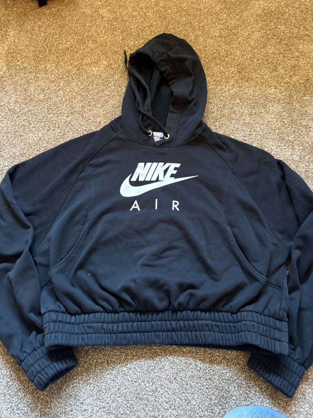 Nike Black Hoodie with White Swoosh Detail